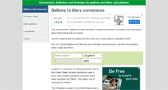 Desktop Screenshot of gallonstoliters.com